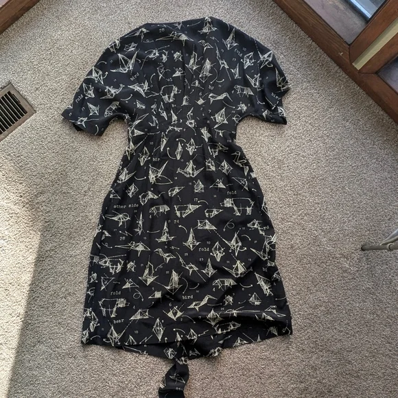 MOULINETTE SOUERS Anthropologie Origami Silk Dress sz 4 - Picture 8 of 8